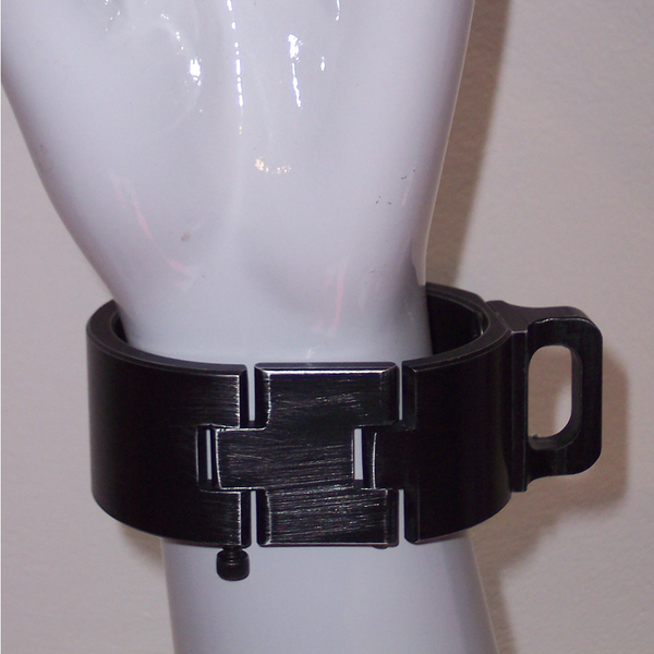 Brushed Black Aluminum Slave Cuffs (pair)