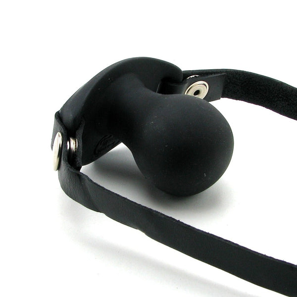 Black Silicone Beginner Ball Gag, image 2