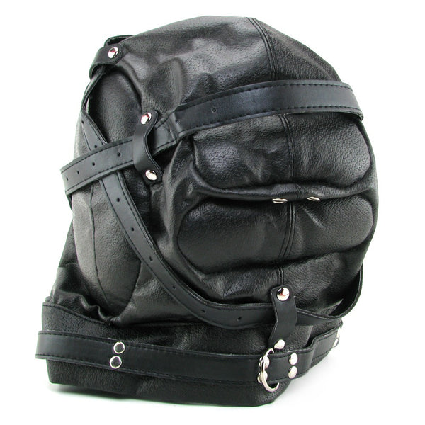 Faux leather sensory deprivation hood