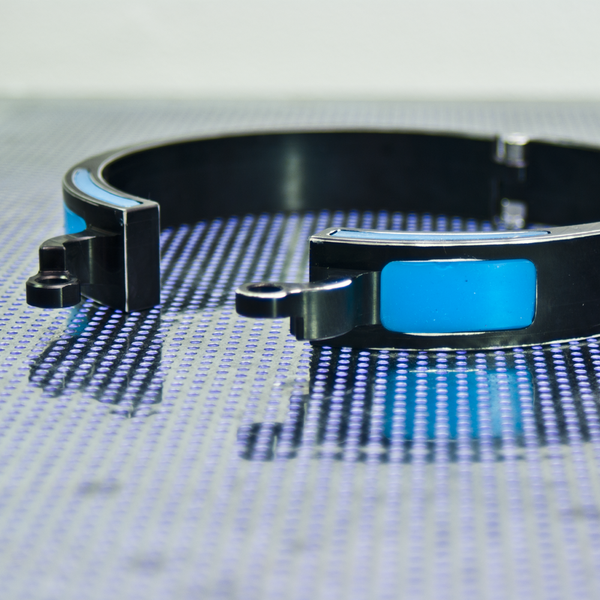 Blue Cyber Slave Collar